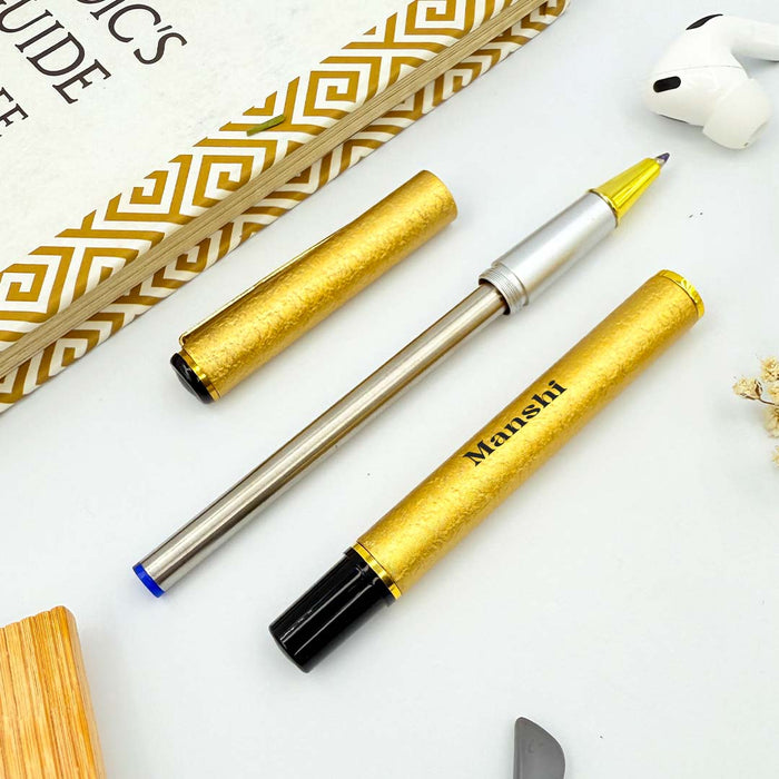 Personalized Pen Royal Gold With Glittery Finish Body