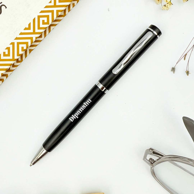 Personalized Twist Pen Classic Body With Silver Clip