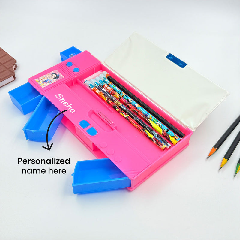 Barbie Kids School Combo - Personalized Name Engraved