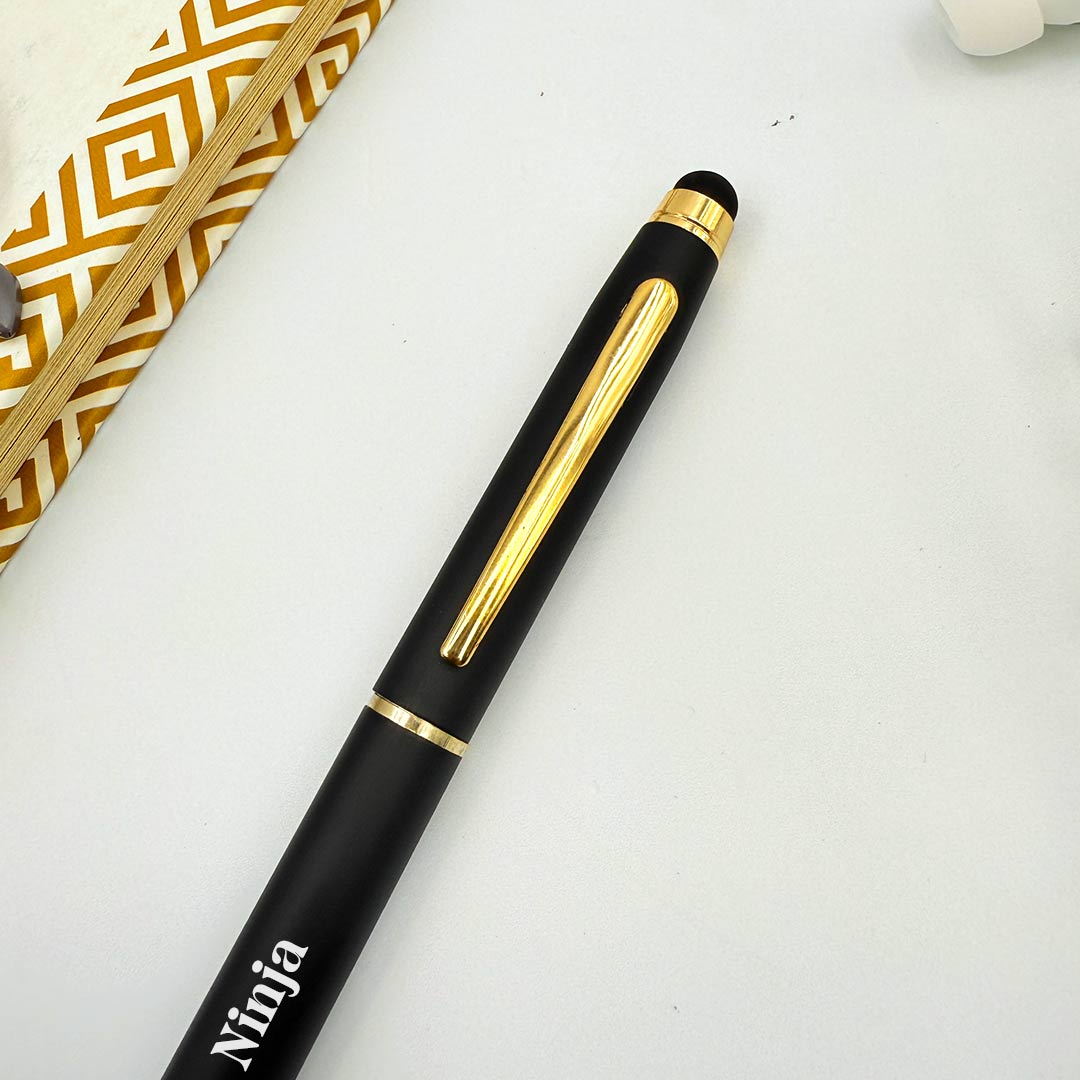 Personalized Twist Pen Metallic Body With Golden Clip