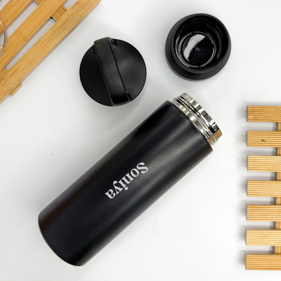 Personalized Travel 500 ML Stainless Steel Water Bottle - Tumbler With Lid