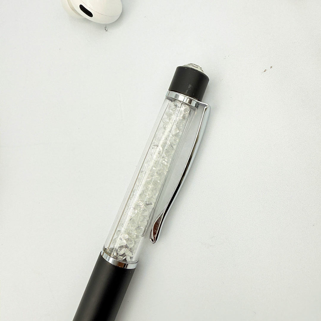 Personalized Pen Transparent Crystal Filled Look