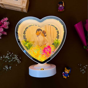 Personalized Magic Heart Shape Mirror with Led Light