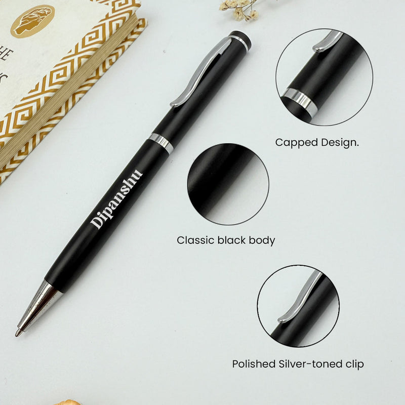 Personalized Twist Pen Classic Body With Silver Clip