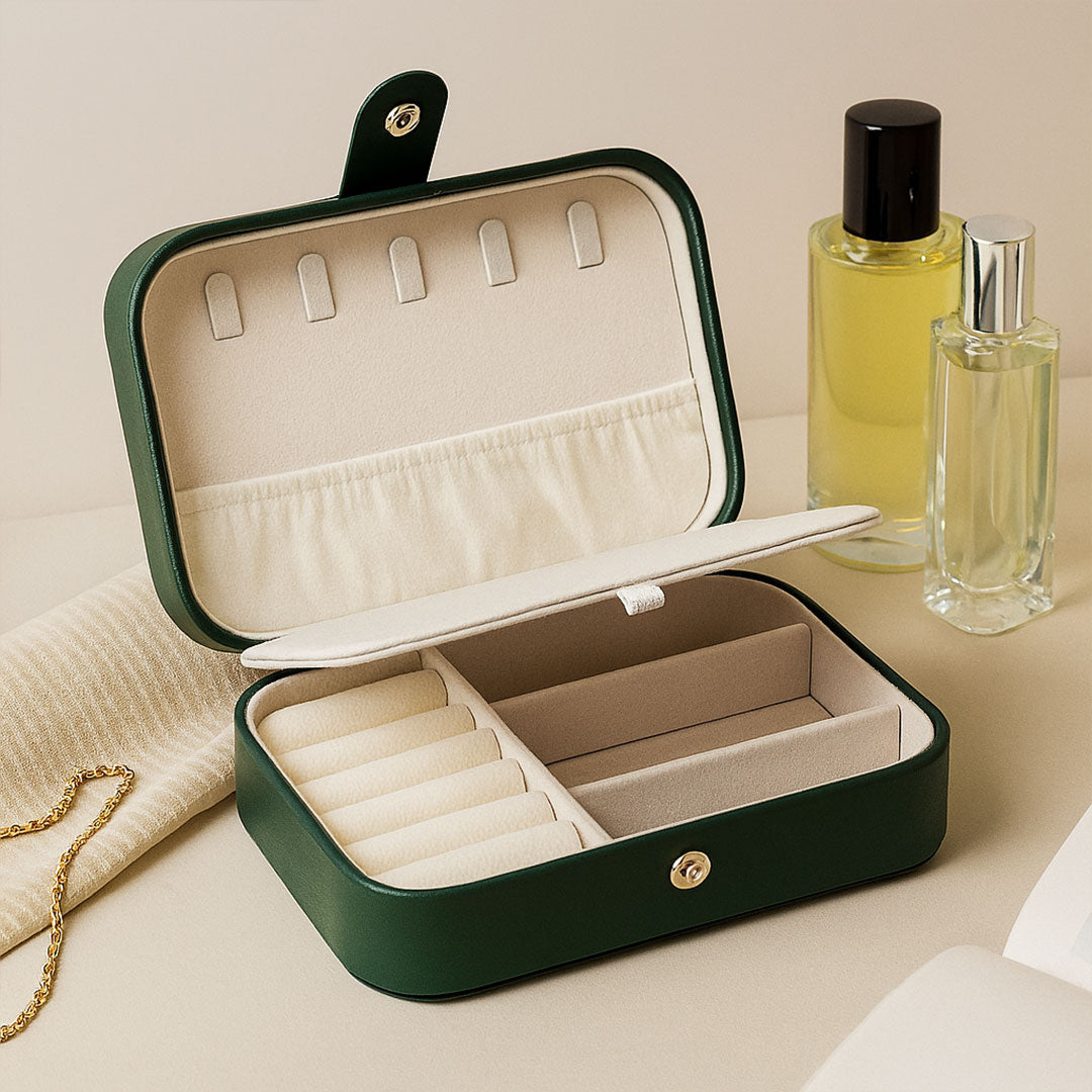 Personalized Dark Green Jewellery Box