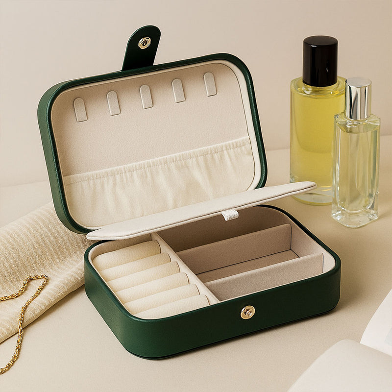 Personalized Dark Green Jewellery Box