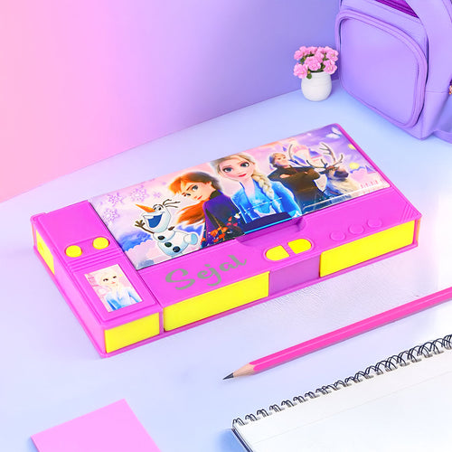 Personalized Elsa and Princess Anna Sisters Pencil Box