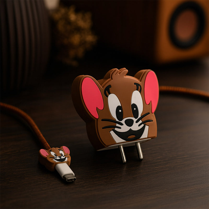 Jerry Cartoon Charger Cover for Apple