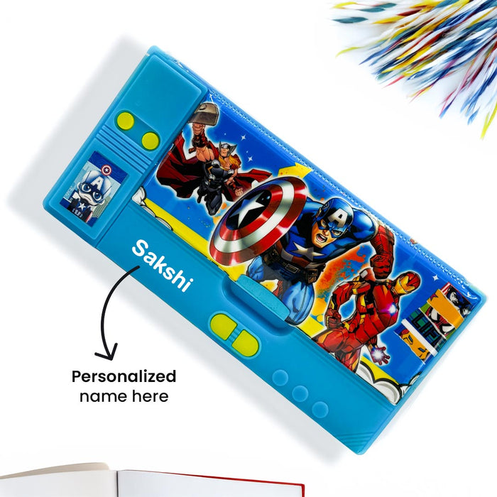 Marvel Avengers Customized Kids School Set Combo - Blue Color Theme