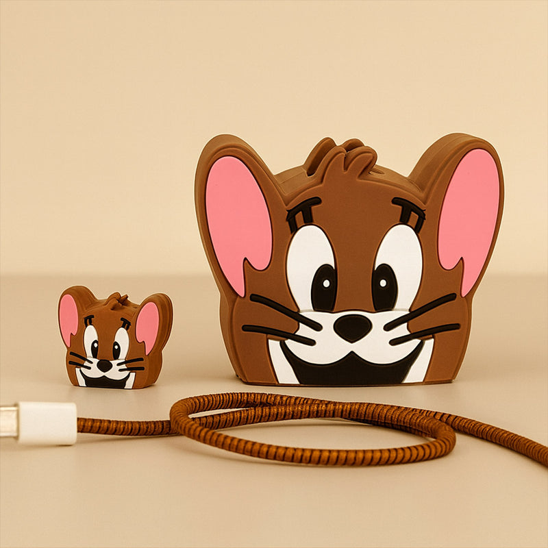 Jerry Cartoon Charger Cover for Apple