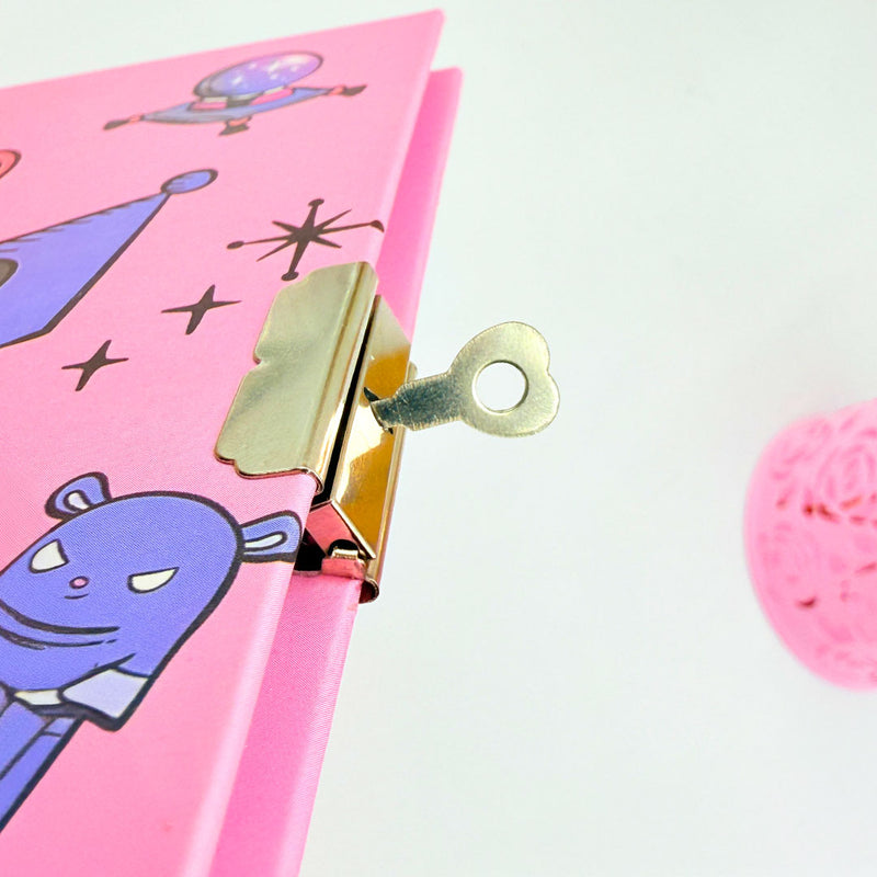 Personalized Kids Cute Lock Diary Combo - Lock Diary| Soft Fur Diary| Pen| Pencil|