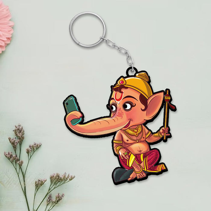 Cartoon Ganesha Keychain | Love Craft Gifts