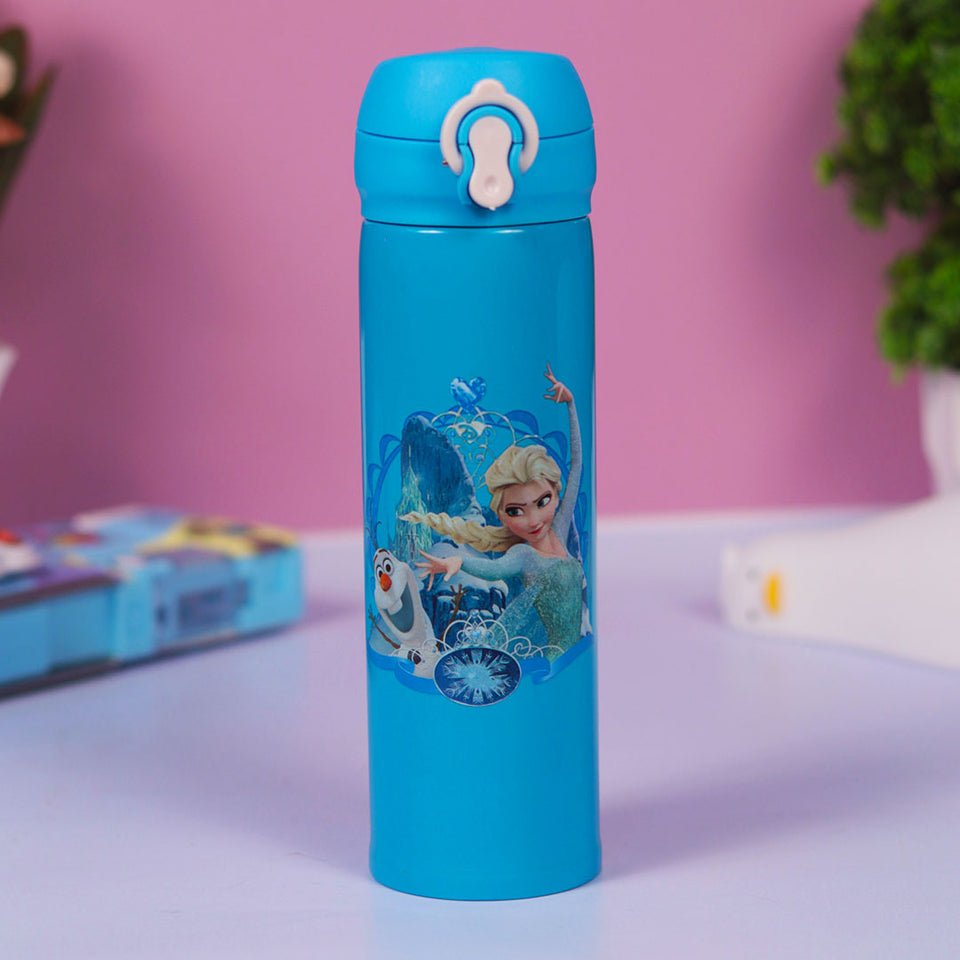 Princess Water Bottles for Kids -350 ML (Blue)