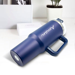 Personalized  Stainless Tumbler With Straw