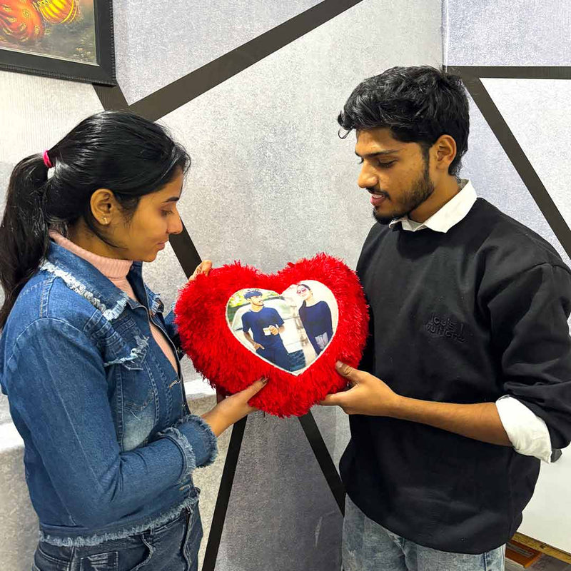 Valentine Special Personalised Heart Shape Pillow | Love Craft Gift