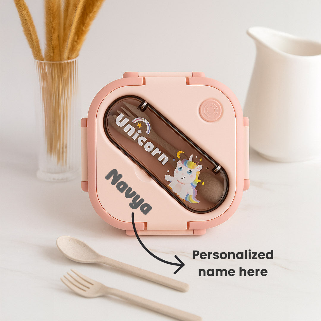 Personalized Pink Unicorn Stainless Steel Lunchbox