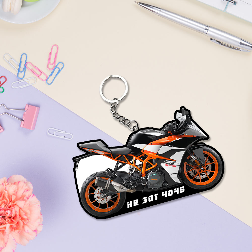 Bike Keychain With Name | Love Craft Gifts