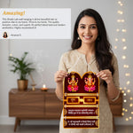 Shubh Labh Lakshmi–Ganesh Wall Hanging | 10×15 inch Premium Door/Wall Decor