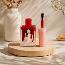 Custom Illustrated Nail Polish Bottle-Red