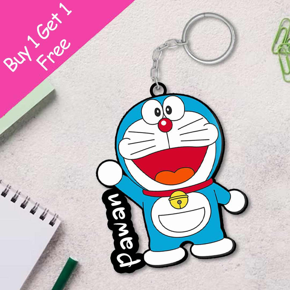 Doraemon Key chain with Name | Love Craft Gifts
