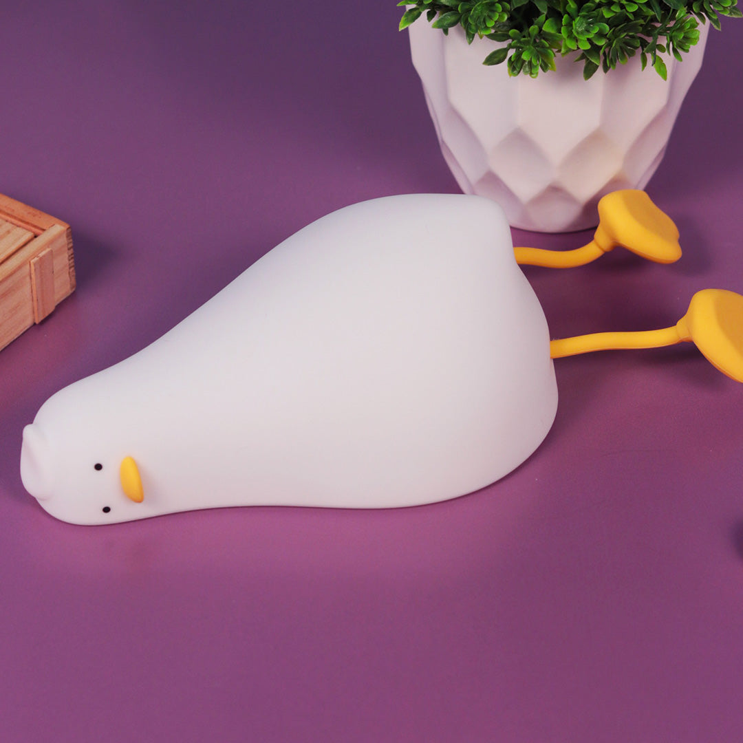 Lying FlatCute Duck Light Night Lamp (6.2 cm, Warm White Light)