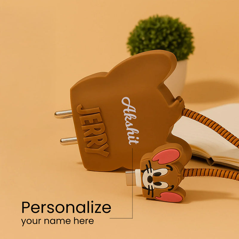 Jerry Cartoon Charger Cover for Apple