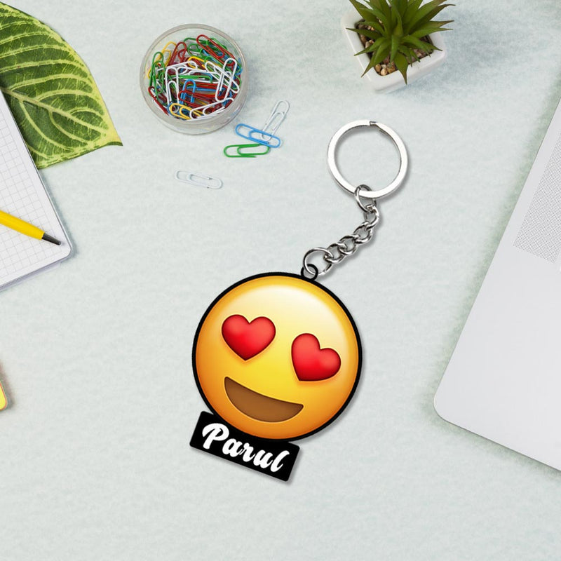 Emoji Keychain With Name: Emoji Keyring | Love Craft Gifts