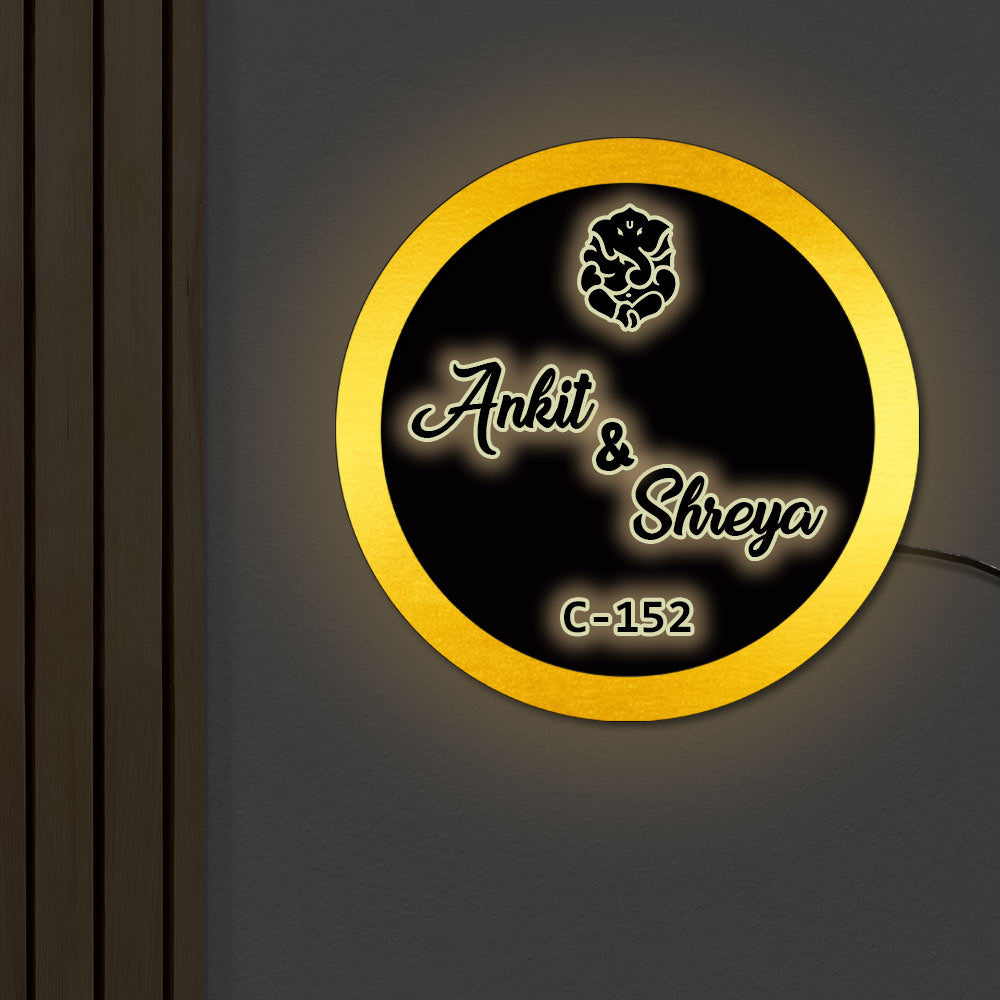 Led Name Plate Code Modern LED Name Plates For Home - love craft gift