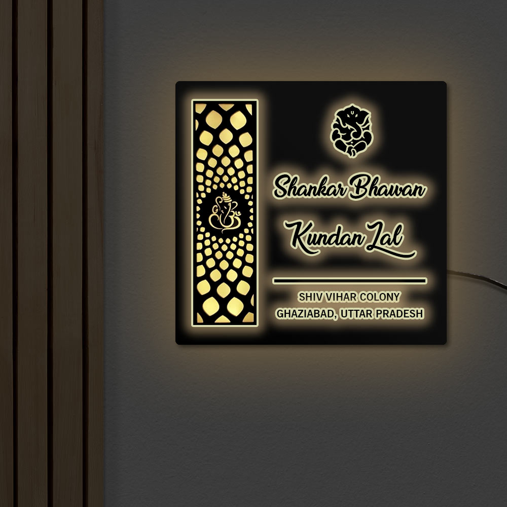Led Name Plate Code Acrylic LED Name Plates For Home - love craft gift