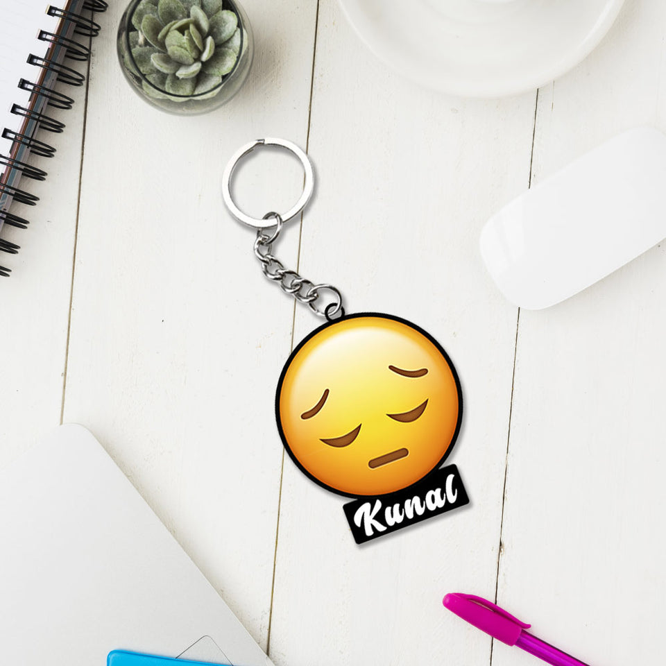 Emoji Keychain With Name: Emoji Keyring | Love Craft Gifts