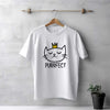 Men's White Purrfect T-Shirt | Love Craft Gifts