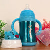 Blue Stainless Steel Baby Bottle for Infant With Name (240 ml)