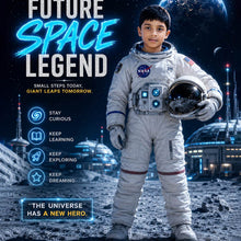 Personalized Future Space Explorer Digital Portrait for Kids | Custom Astronaut Artwork Gift