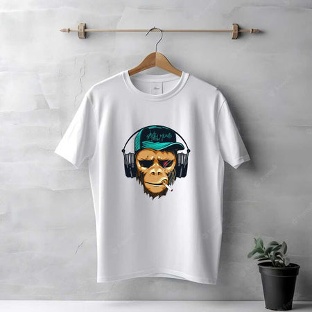 Men's White Monkey Smokes T-Shirt | Love Craft Gifts