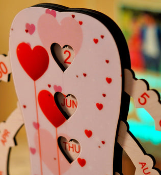 VALENTINE SPECIAL WOODEN CALENDER | love craft gift