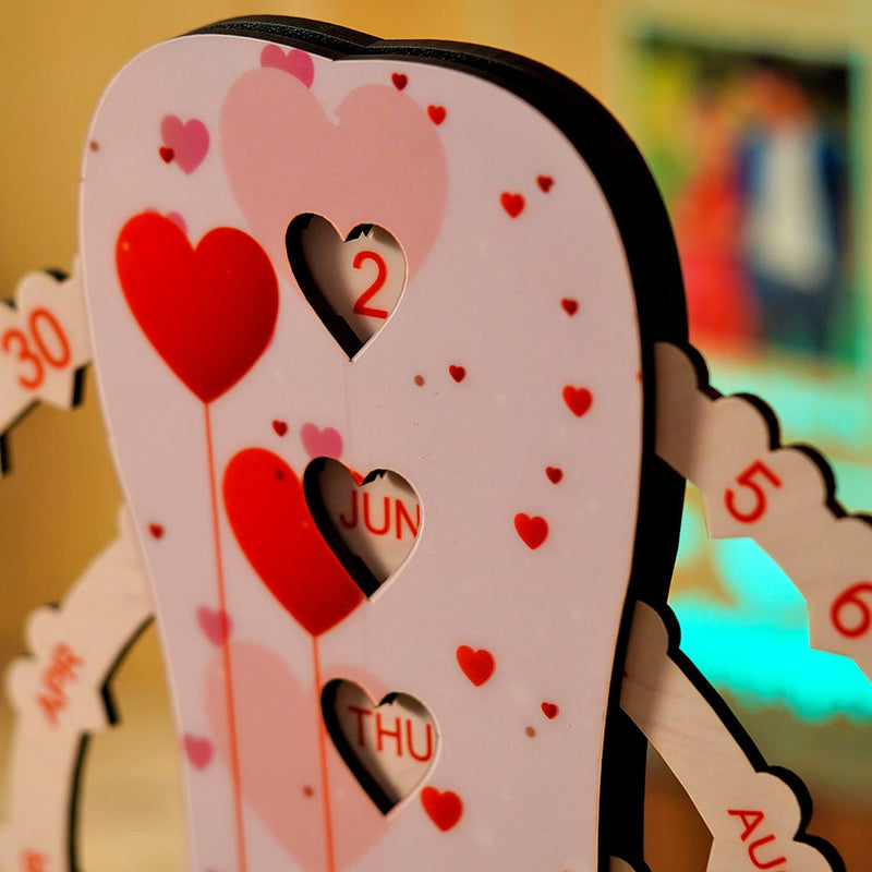 VALENTINE SPECIAL WOODEN CALENDER | love craft gift