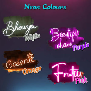 Couples Customized Neon Name Light Frames