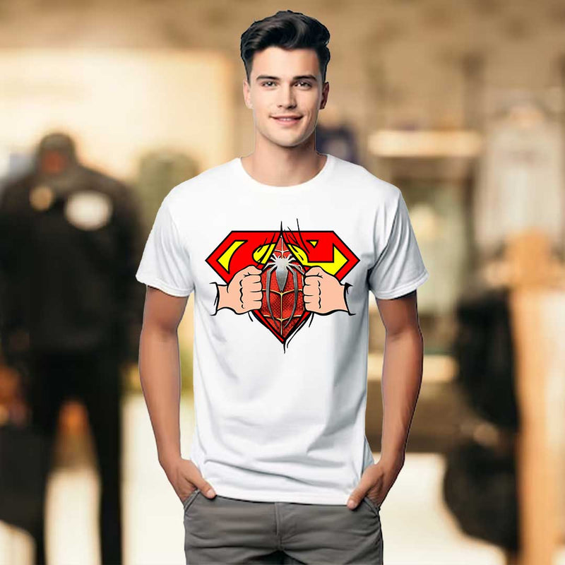 Men's White Superman T-Shirt | Love Craft Gifts