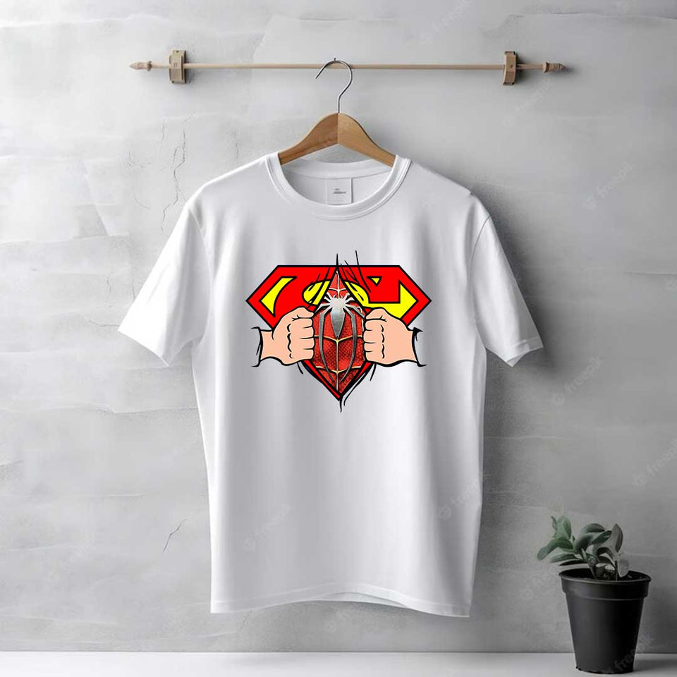 Men's White Superman T-Shirt | Love Craft Gifts