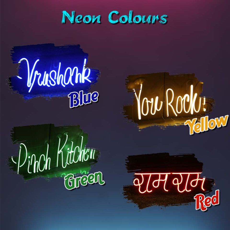Radha Krishan Customized Neon Name Light Frames