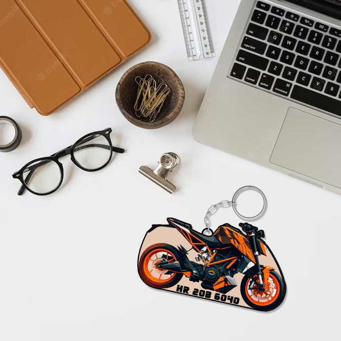 Bike Keychain With Name