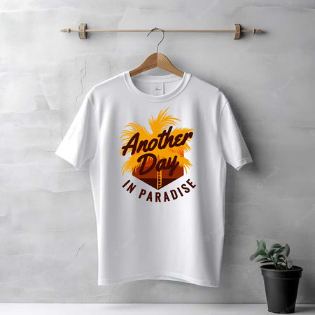 Men's White Another Day In Paradise T-Shirt | Love Craft Gifts