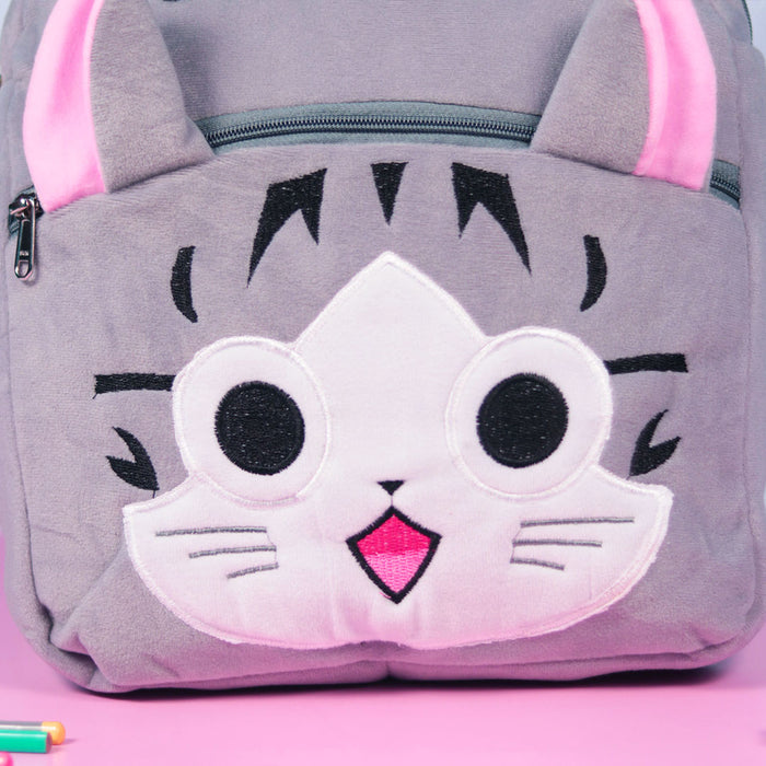 School Bag For Kids |  Grey Kitty