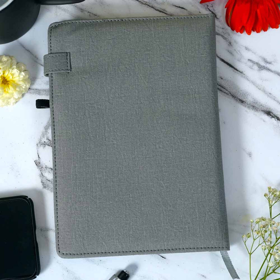 Customized Diary With Flip Strap Closure