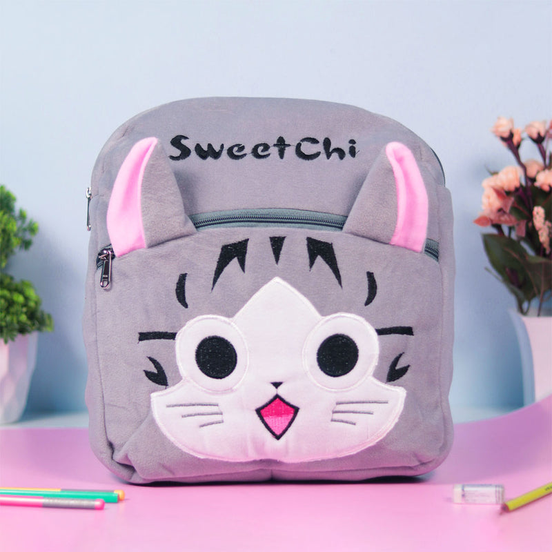 School Bag For Kids |  Grey Kitty