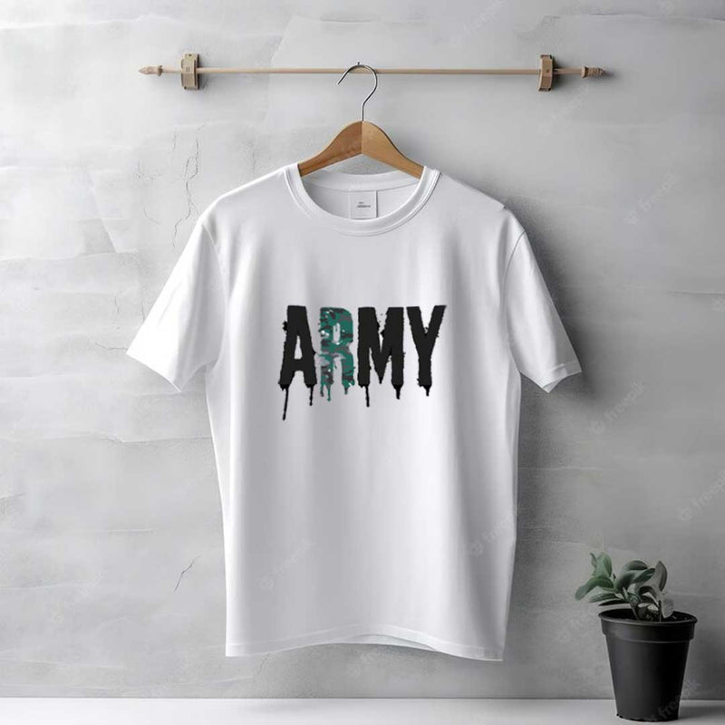 Men's White Army T-Shirt | Love Craft Gifts