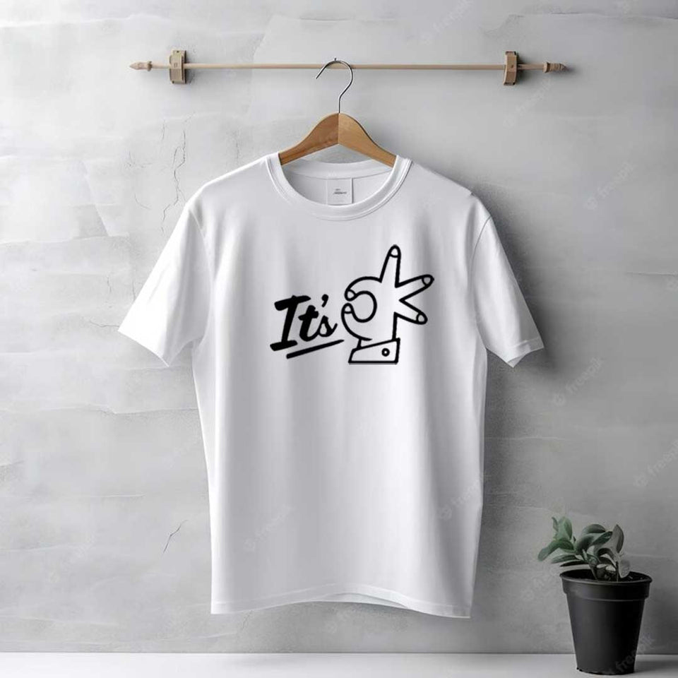 Men's White It's OK T-Shirt | Love Craft Gifts