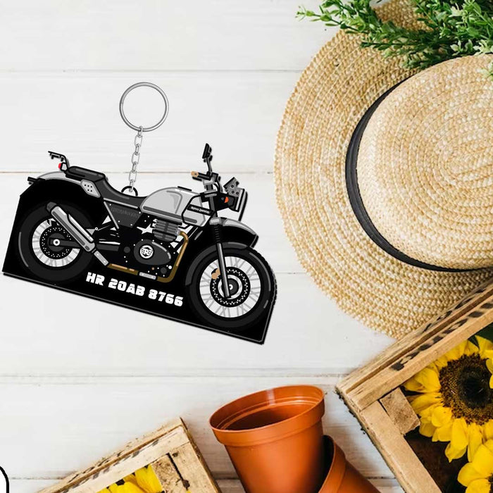 Bike Keychain With Name