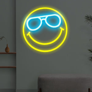 Smiley Emoji Neon Sign Light