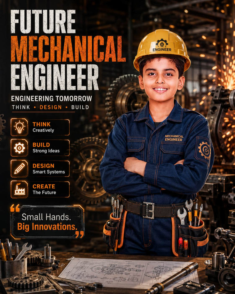 Personalized Future Engineer Digital Portrait | Custom Engineering Hero Artwork